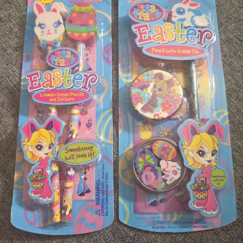 Lisa Frank Easter Pencil Set with Erasers